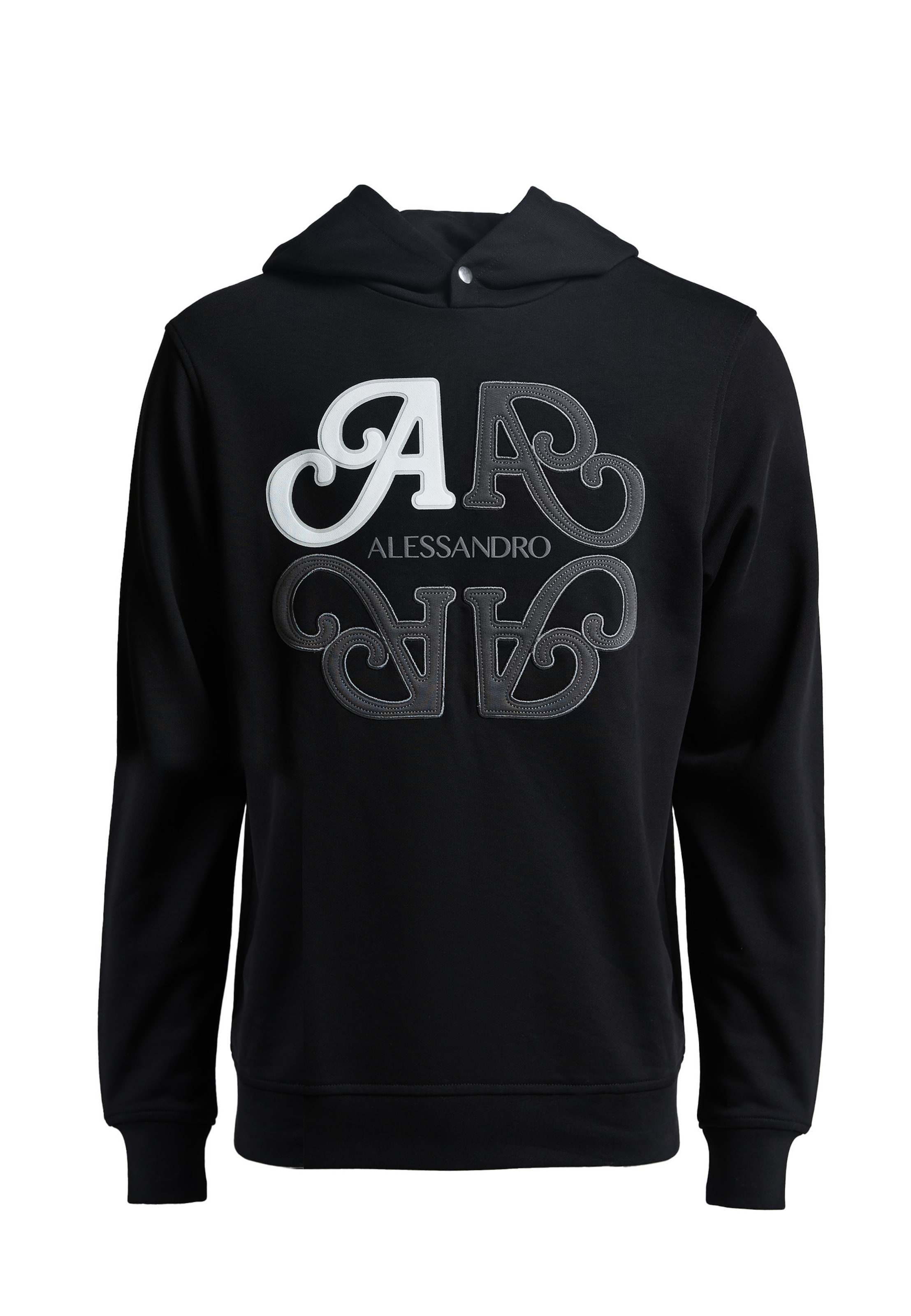 Alessandro Zavetti Sweatshirt 'Capacci' in Black: front