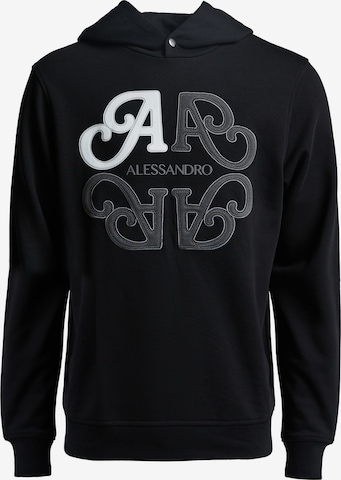 Alessandro Zavetti Sweatshirt 'Capacci' in Schwarz: Vorderseite