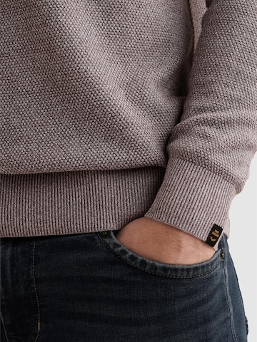 PME Legend - Jersey 'Pullover in cotton/modal with ribbed collar' en lila
