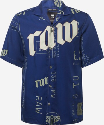 G-Star RAW Hemd 'Hawaiian Service' in Blau: front