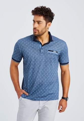 Leif Nelson T-Shirt Polo in Blau