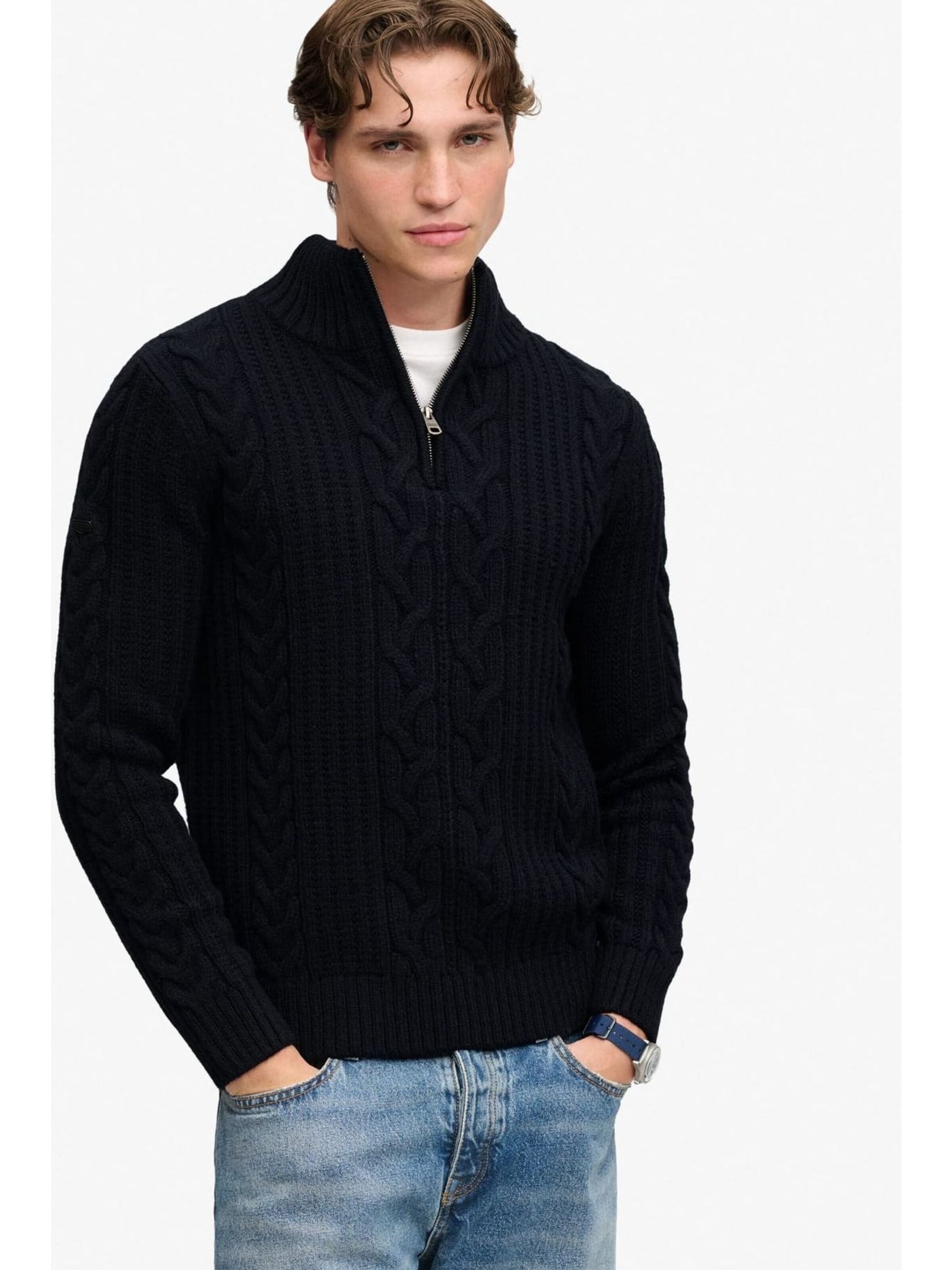 Superdry Trui in Blauw: voorkant