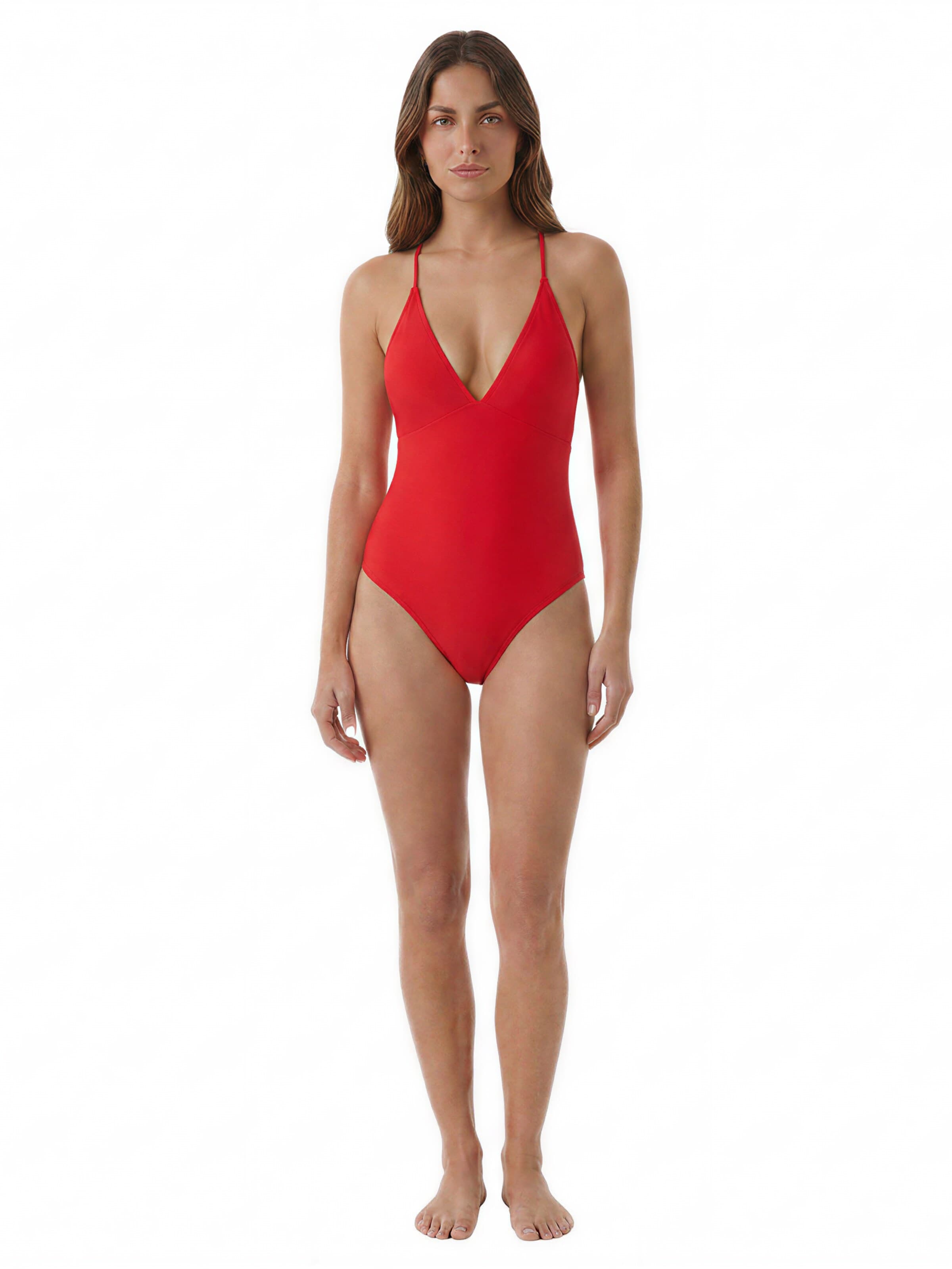 BONVERANO Classic Swimsuit in Red