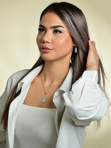 Akzent Schmuckset 'Edelstahl silber'‌ in Silber: Vorderseite