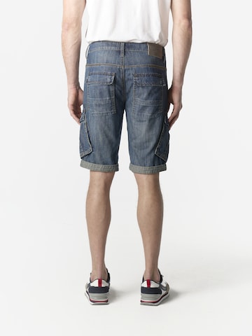 KOROSHI Regular Cargojeans i blå