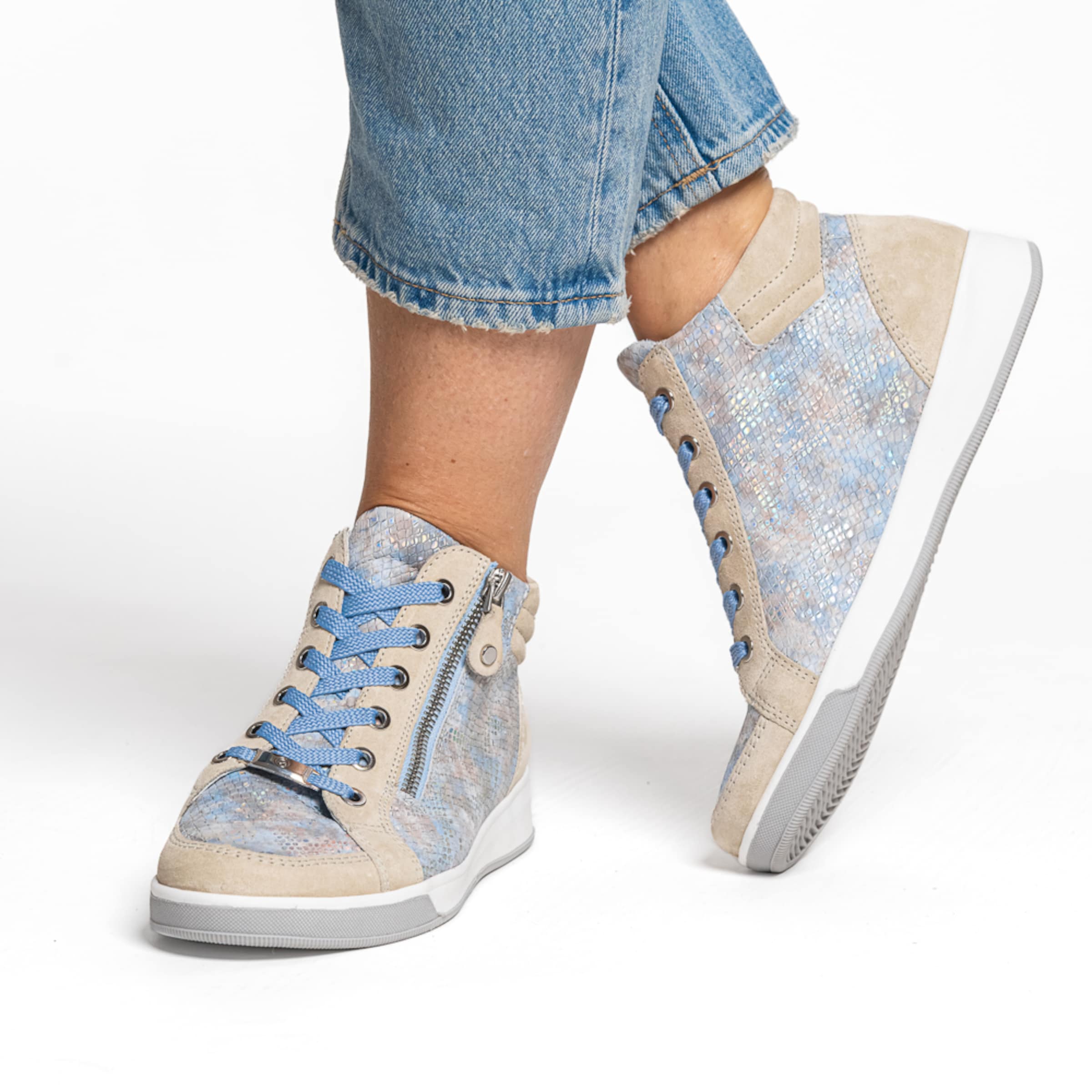 ARA High-Top Sneakers in Beige