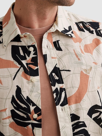 PME Legend Regular fit Skjorta 'Shirt with short sleeves in slub cotton' i vit