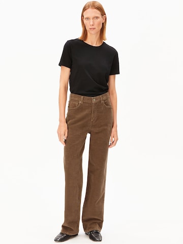 ARMEDANGELS Wide Leg Hose 'Enijaa' in Braun