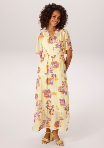 Aniston CASUAL Summer Dress in Yellow: front