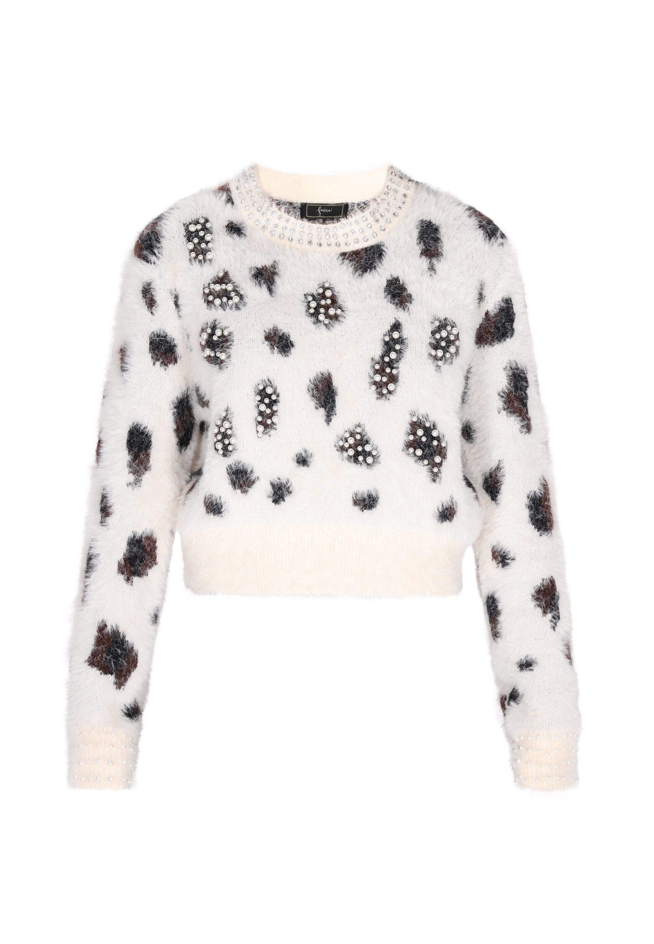 Pull-over faina en blanc : devant