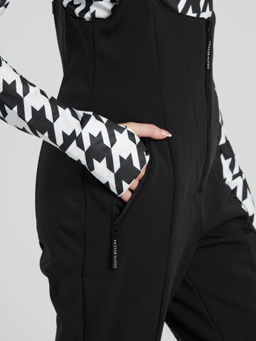 évasé Pantalon de sport South Beach en noir