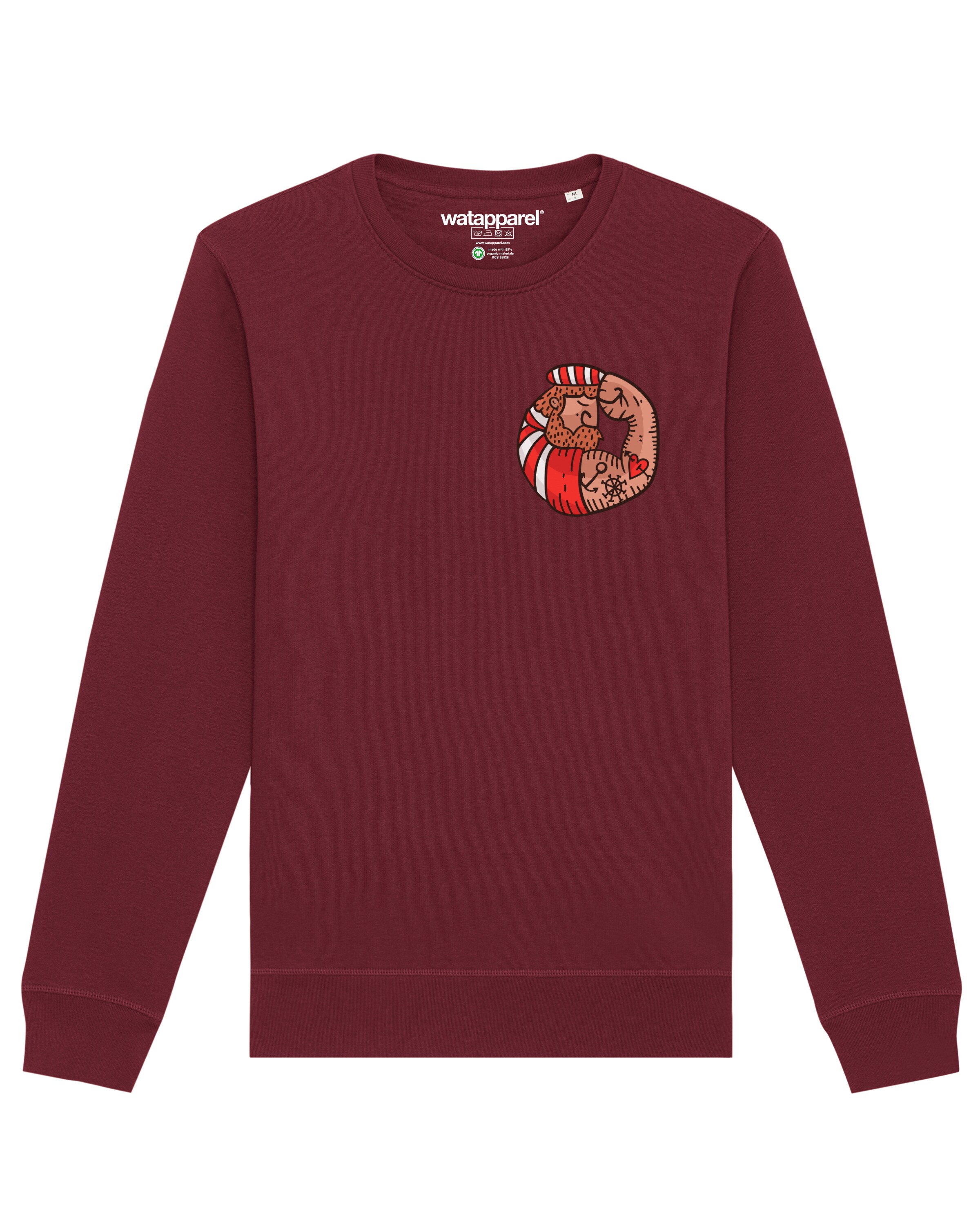Watapparel Sweatshirt ' Seemann ' in Rot: Vorderseite
