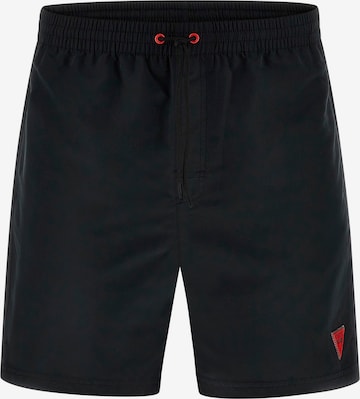 GUESS Kratke kopalne hlače | črna barva: sprednja stran