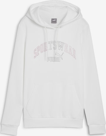 PUMA Athletic Sweatshirt 'ESS+' in White: front