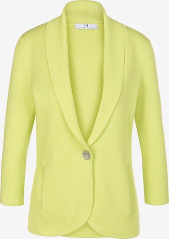 Peter Hahn Knit Cardigan in Yellow: front