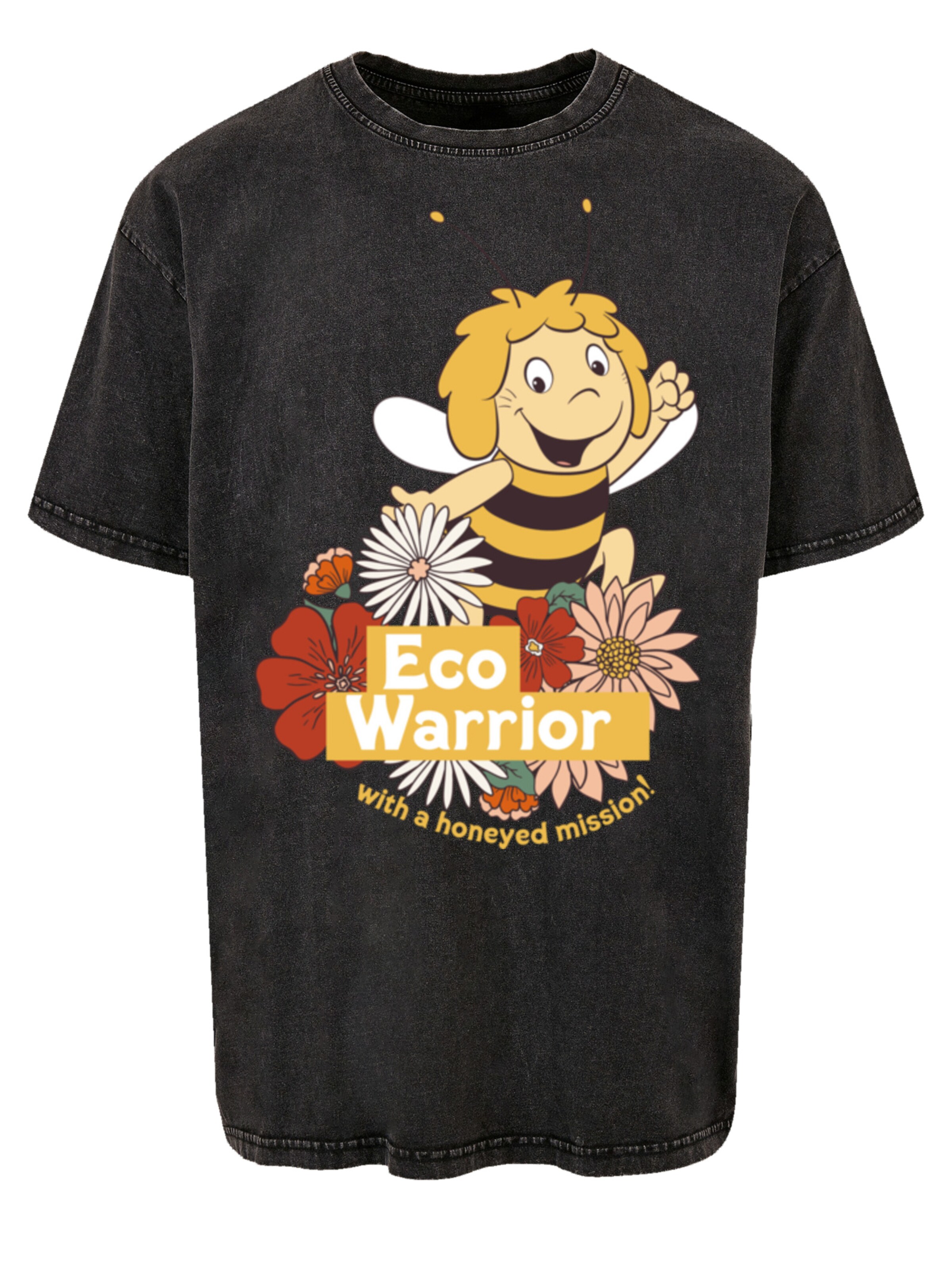 T-Shirt 'Die Biene Maja' F4NT4STIC en noir : devant