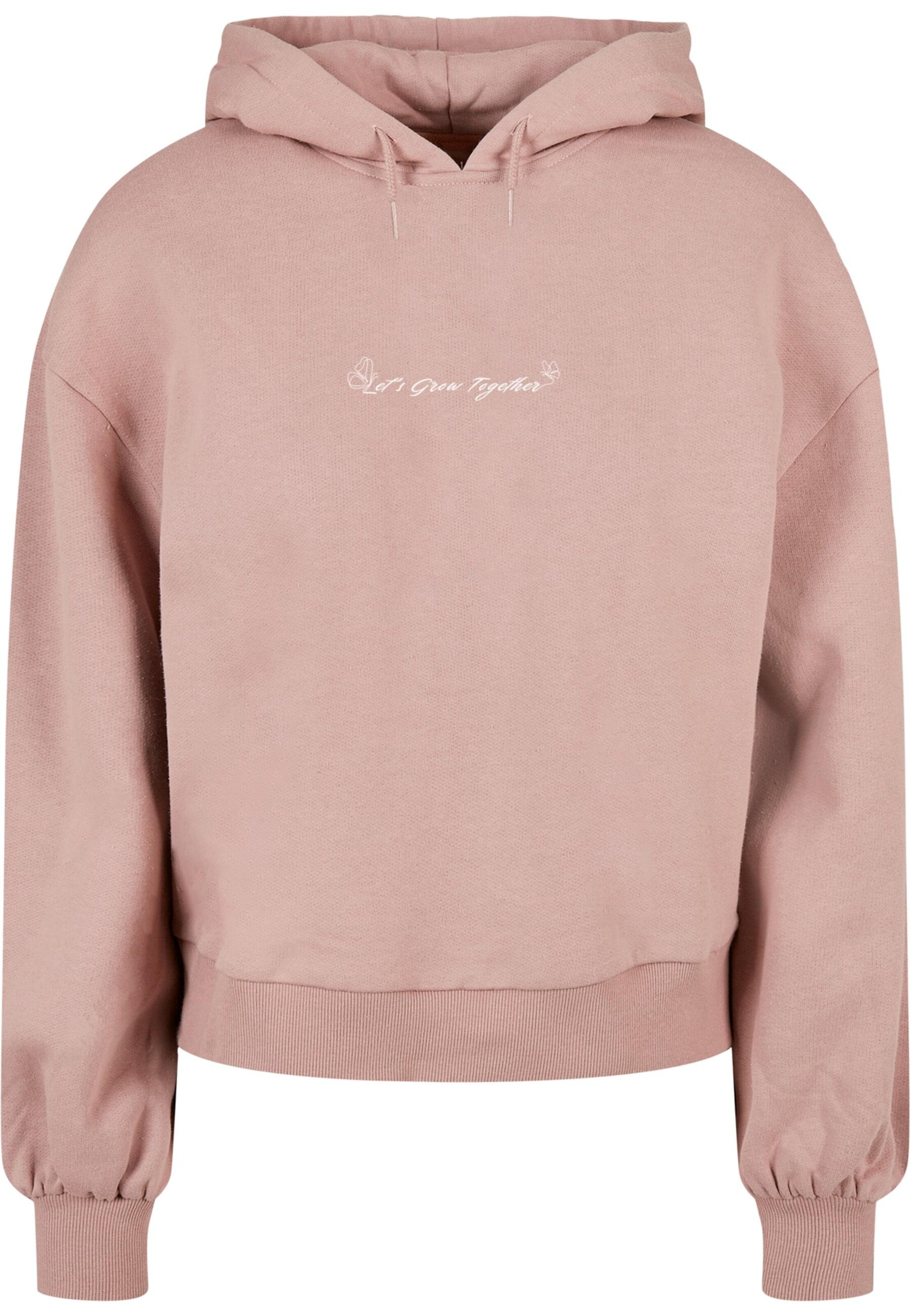 Sweat-shirt 'Let's Grow Together' Merchcode en rose : devant