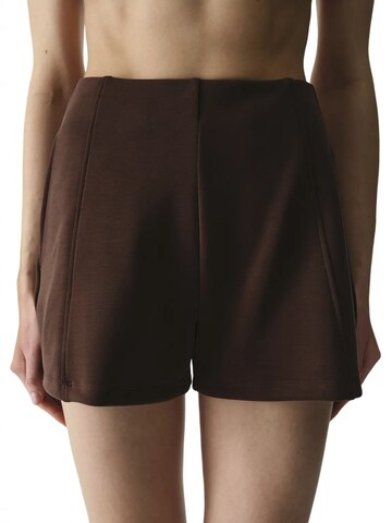 Penti Wide Leg Hose 'Shorts'‌‌‌‌‌‌‌ in Braun: Vorderseite