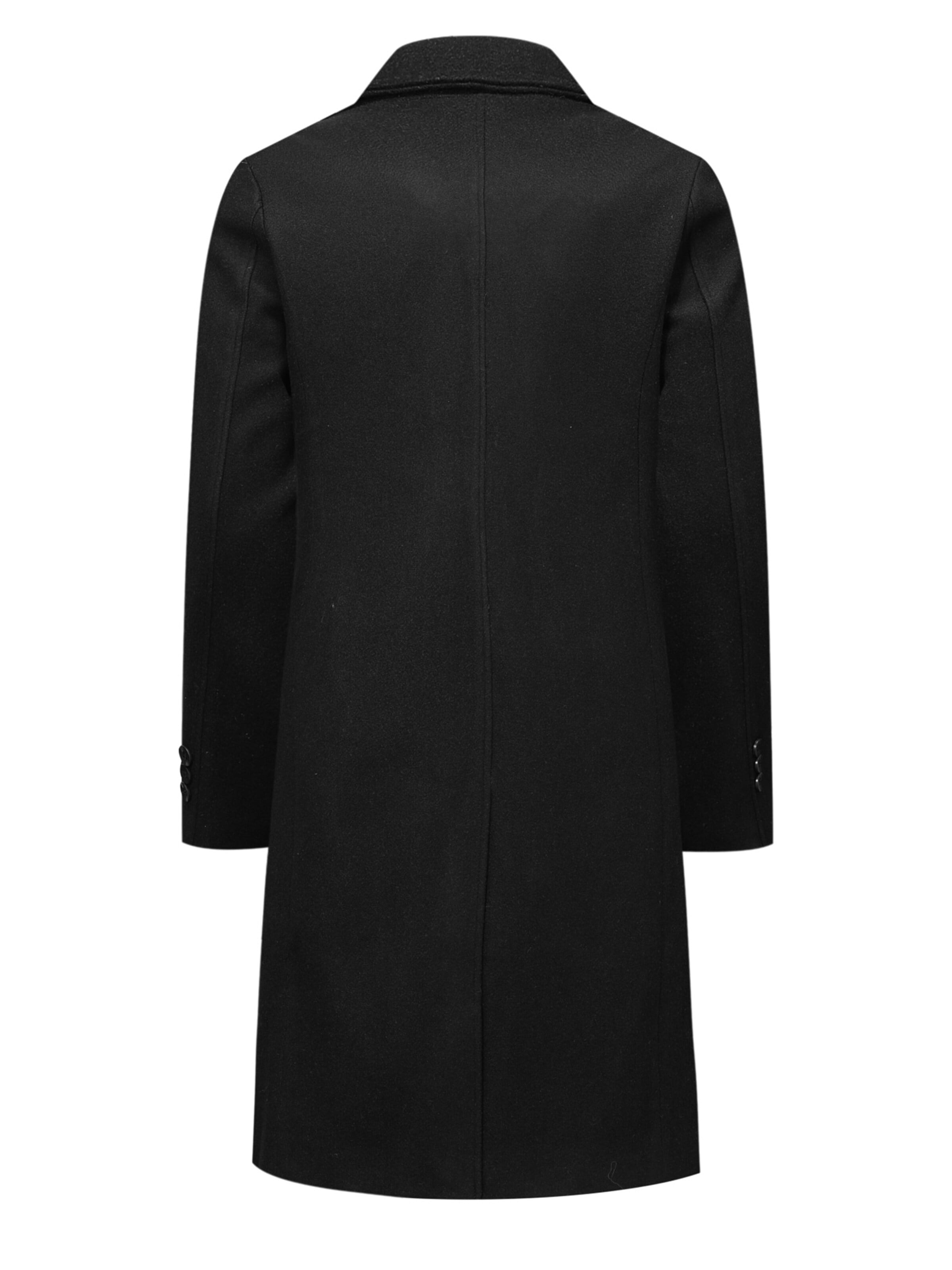 ALLTHEMEN Winter Coat 'Herbstwende' in Black