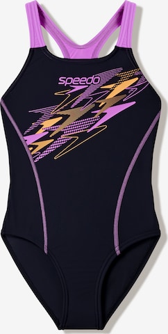 SPEEDO Athletic Swimwear in Black: front