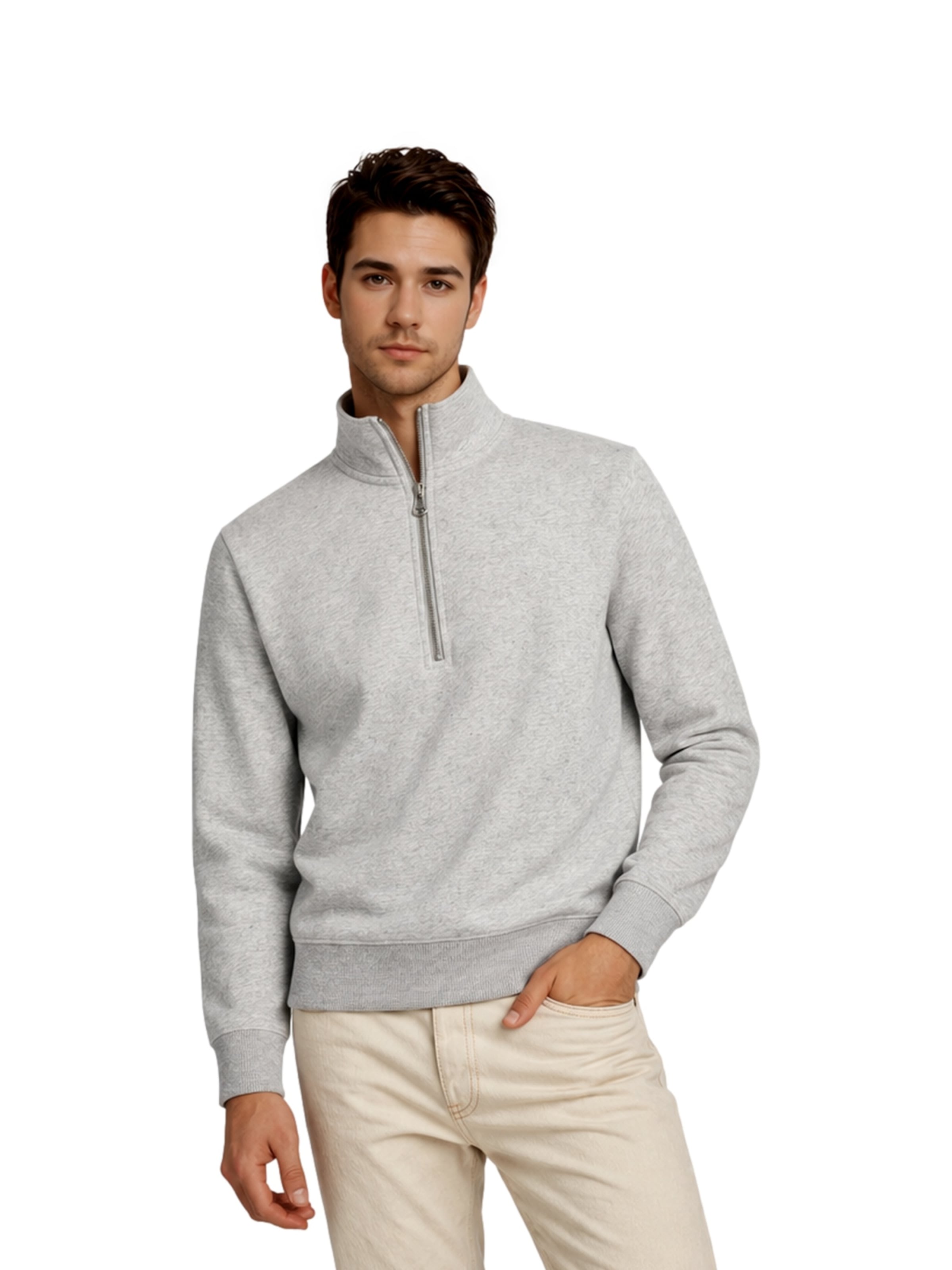 Sweat-shirt 'Blucaleb' JACK & JONES en gris : devant