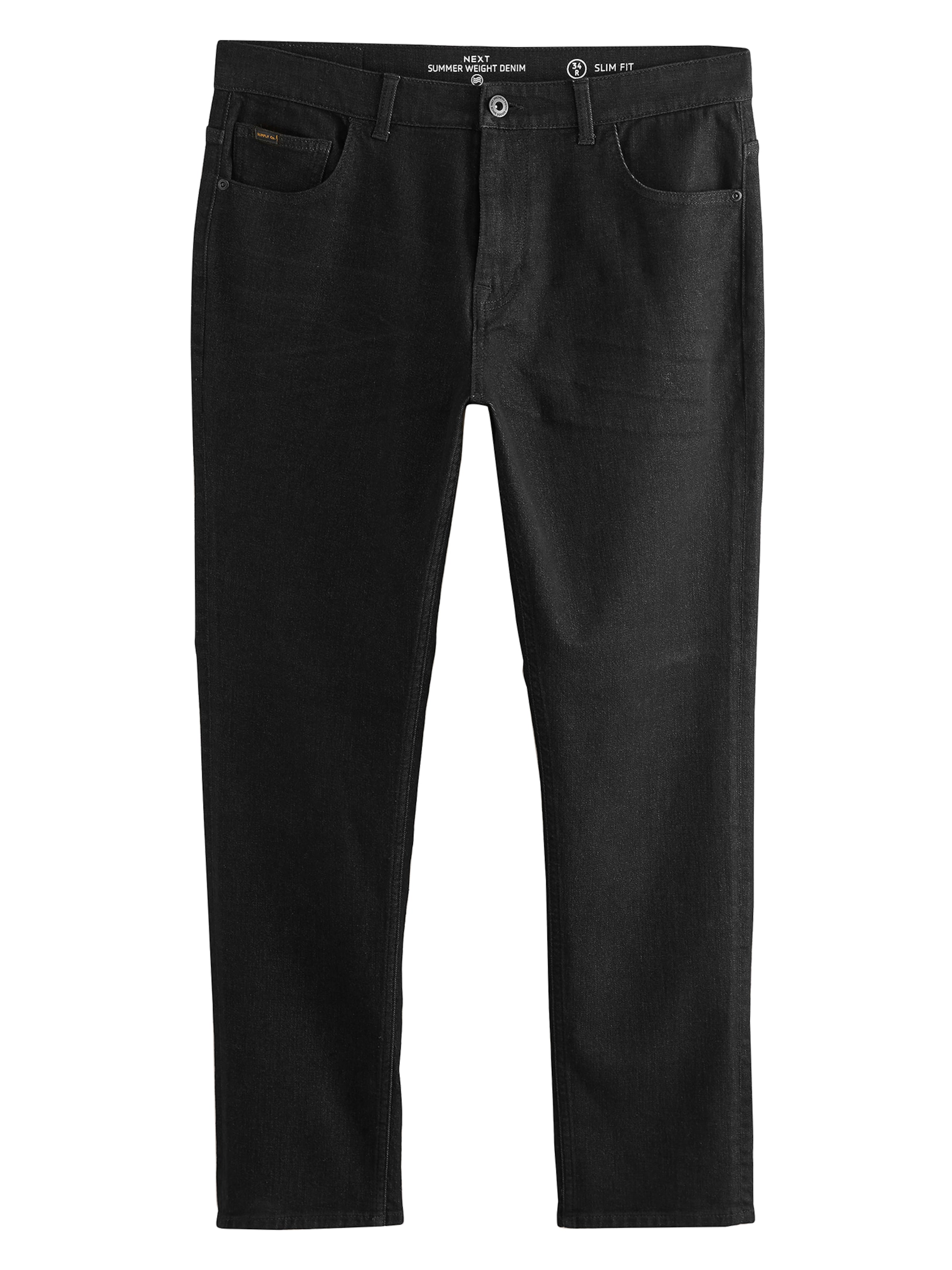 Next Slimfit Jeans i svart: framsida