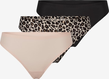 Chantelle Thong 'Soft Stretch' in Black: front