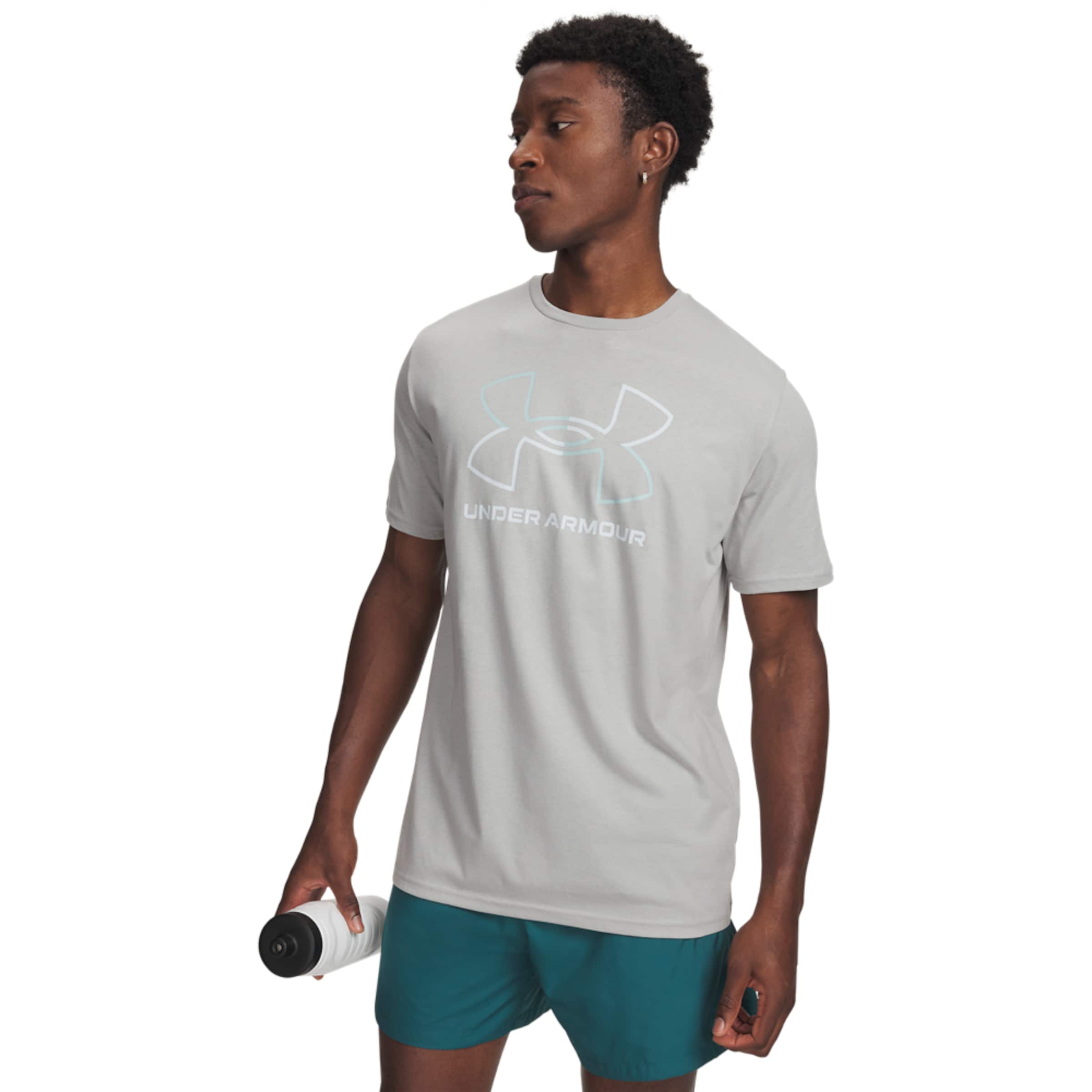 UNDER ARMOUR Funktionsshirt 'Foundation' in Grau: Vorderseite