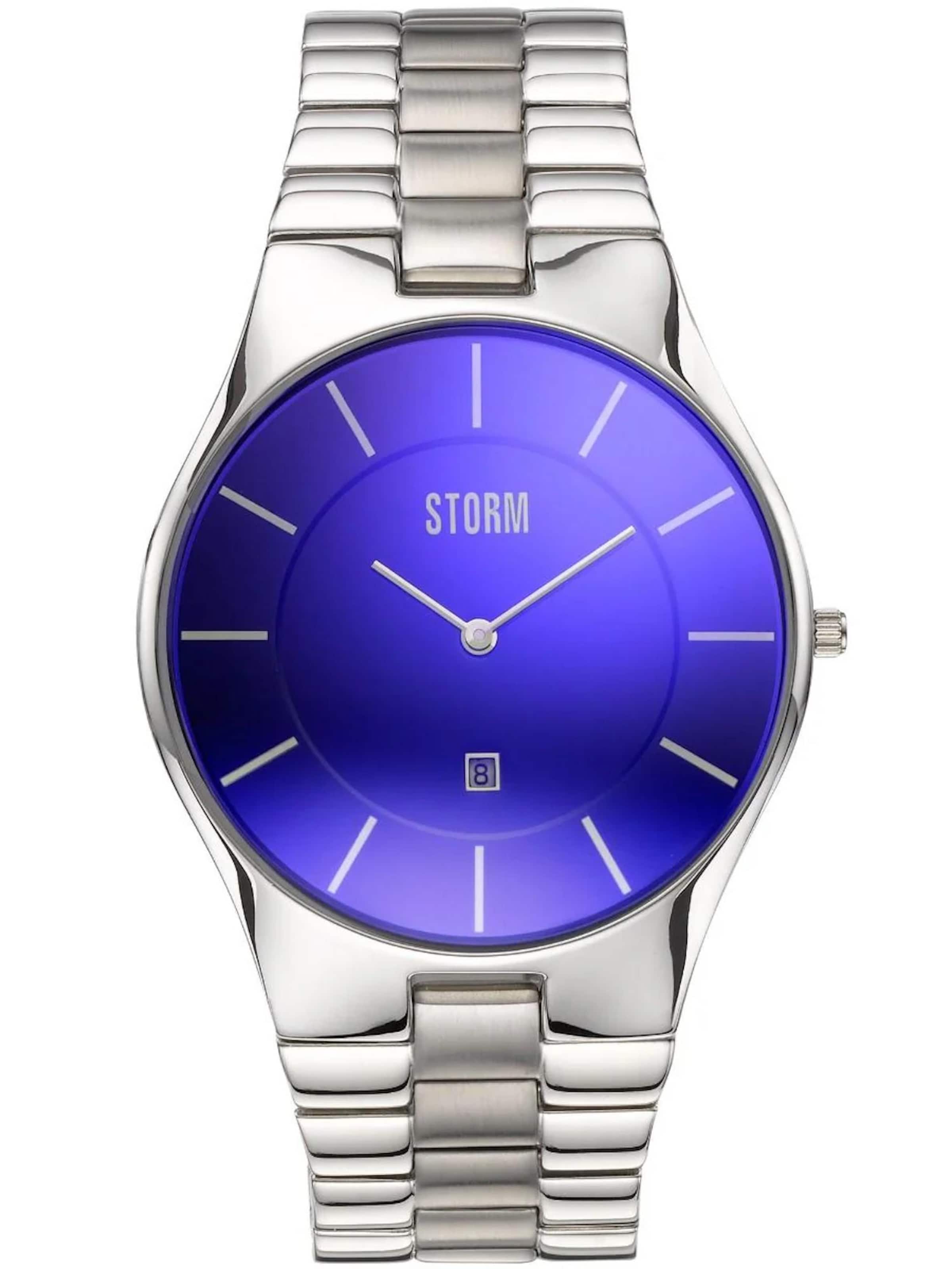 STORM Analoguhr 'Slim-X XL'‌‌‌‌‌‌‌‌‌ in Silber: Vorderseite