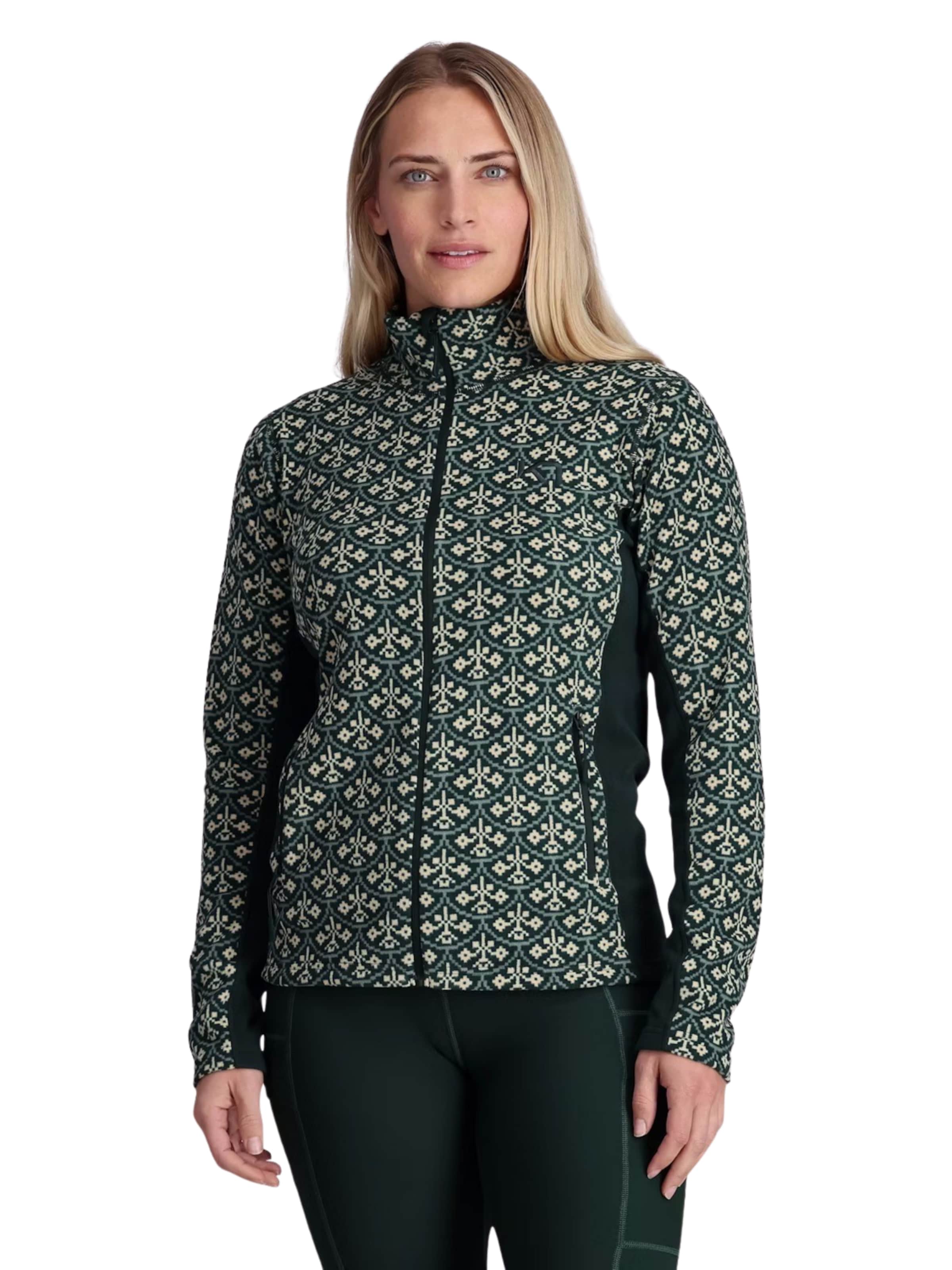 Jachetă  fleece funcțională 'Thalena' de la Kari Traa pe verde: față