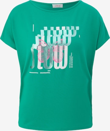 T-shirt s.Oliver en vert : devant