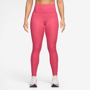 NIKE Skinny Workout Pants 'Fast' in Pink: front