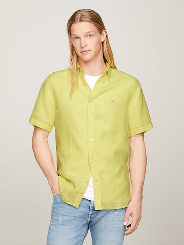 TOMMY HILFIGER Regular fit Button Up Shirt in Yellow: front