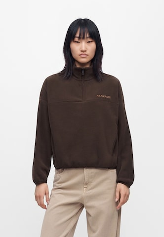 NAPAPIJRI - Pullover 'T-AKSU' em castanho: frente