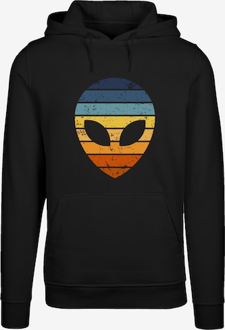 F4NT4STIC Sweatshirt 'Alien Sonnenuntergang Retro' in Black: front