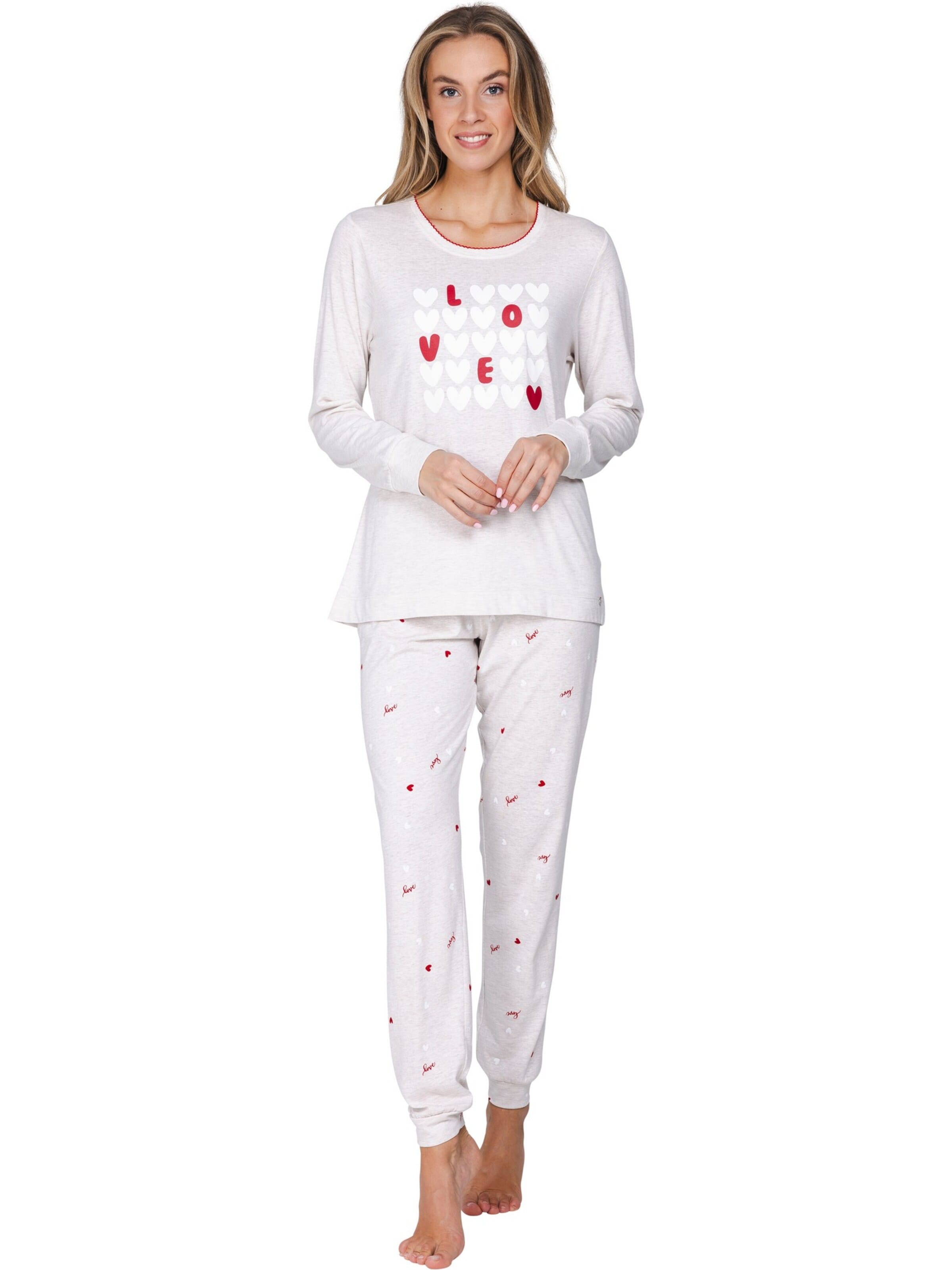 Rebelle Pyjama 'Endless Love' in Beige: voorkant