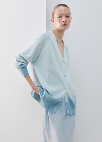 MANGO Knit Cardigan 'Cesar' in Blue: front