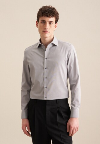 Coupe slim Chemise business SEIDENSTICKER en gris : devant