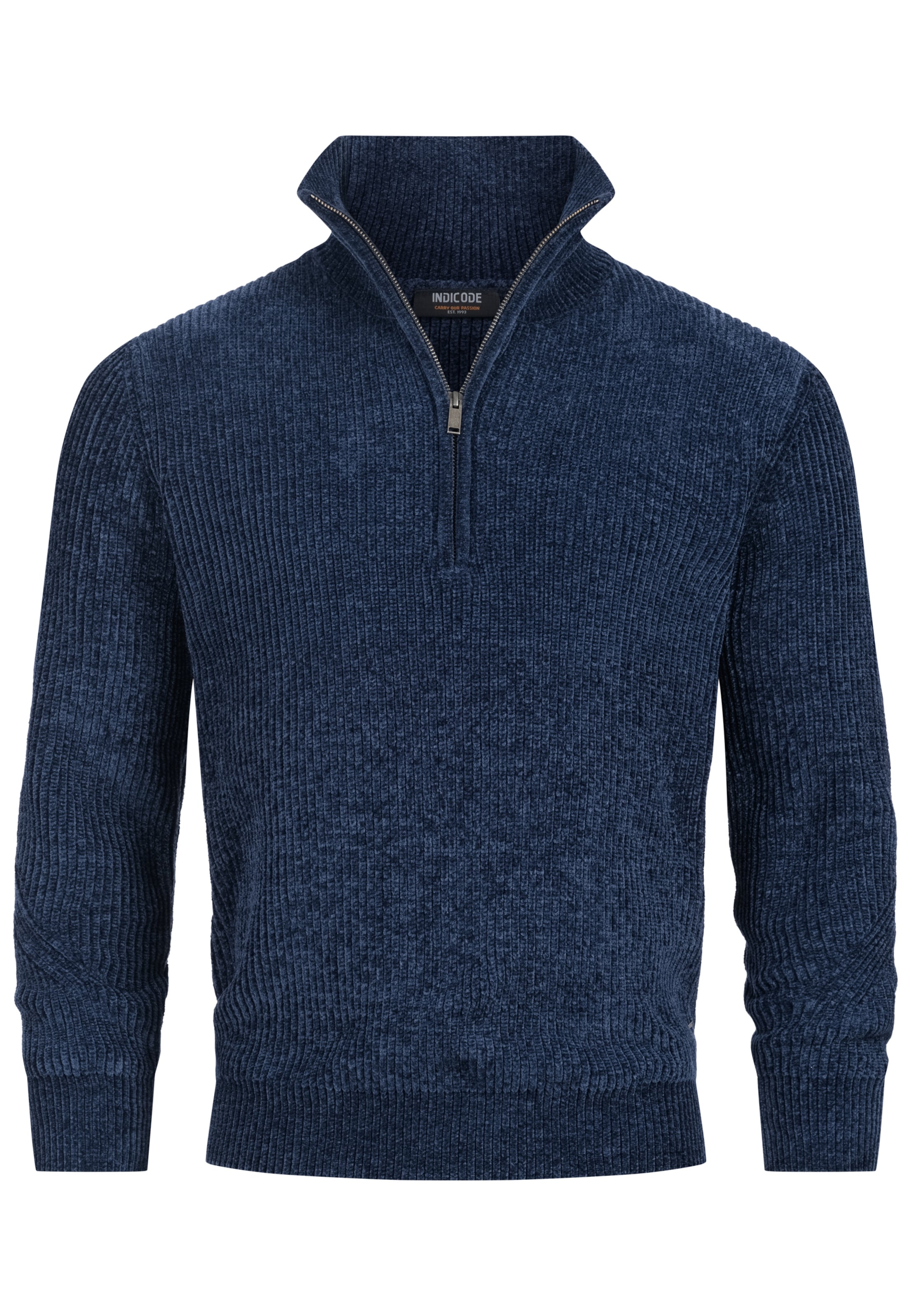INDICODE JEANS Sweater 'INHunch' in Blue: front