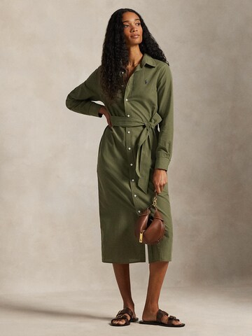 Polo Ralph Lauren Платье-рубашка в Зеленый: спереди