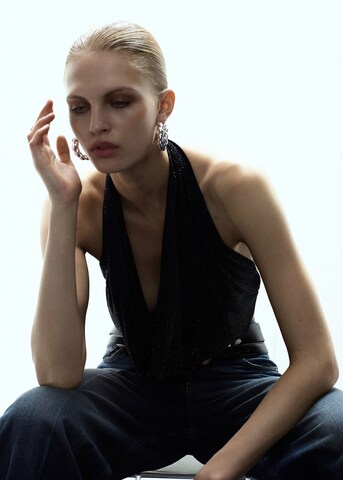 MANGO Top 'Jolie' in Schwarz: Vorderseite