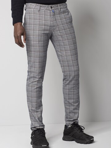 MEYER Slim fit Chino trousers in Beige: front