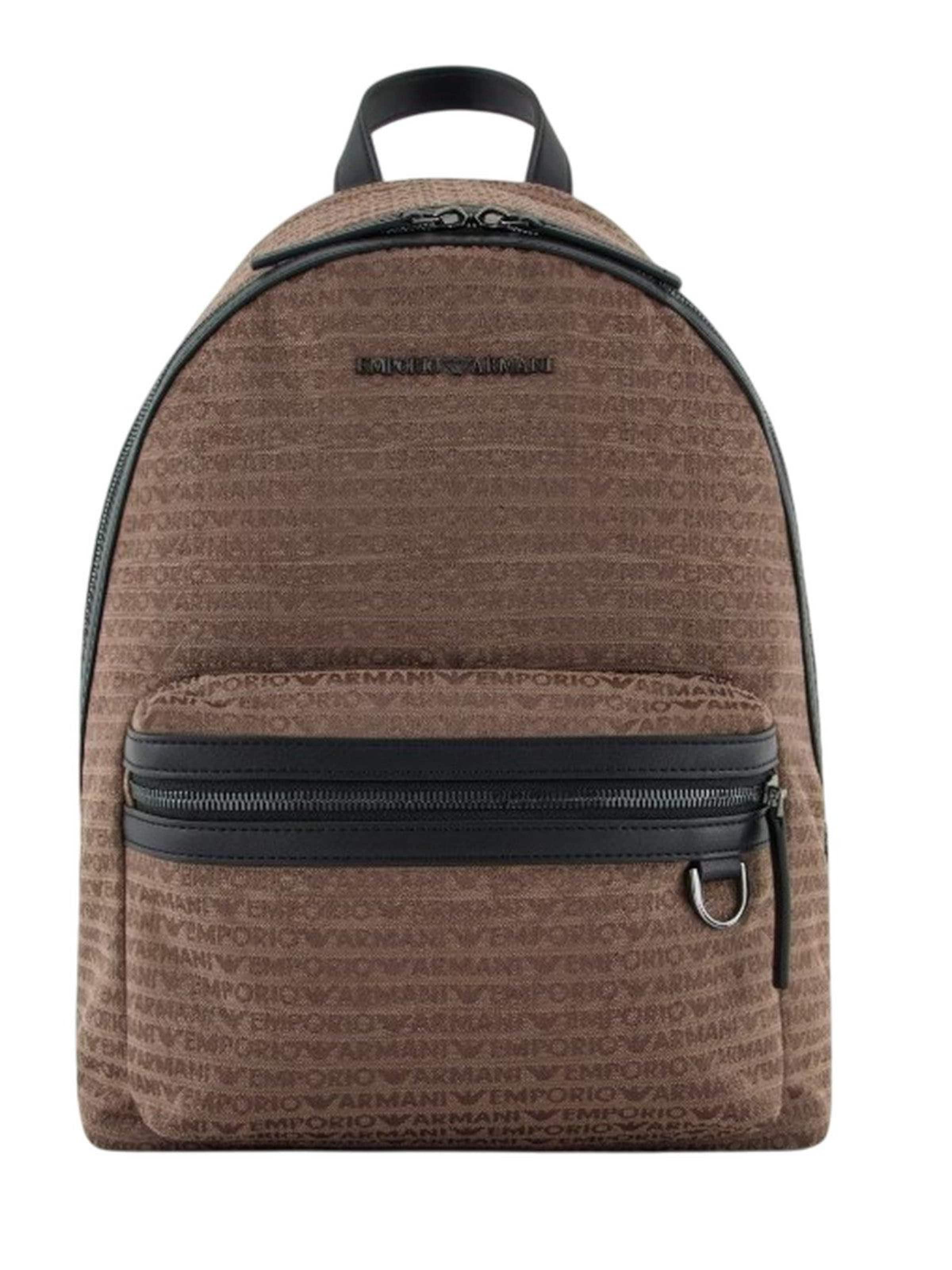 Emporio Armani - Mochila en marrón: frente