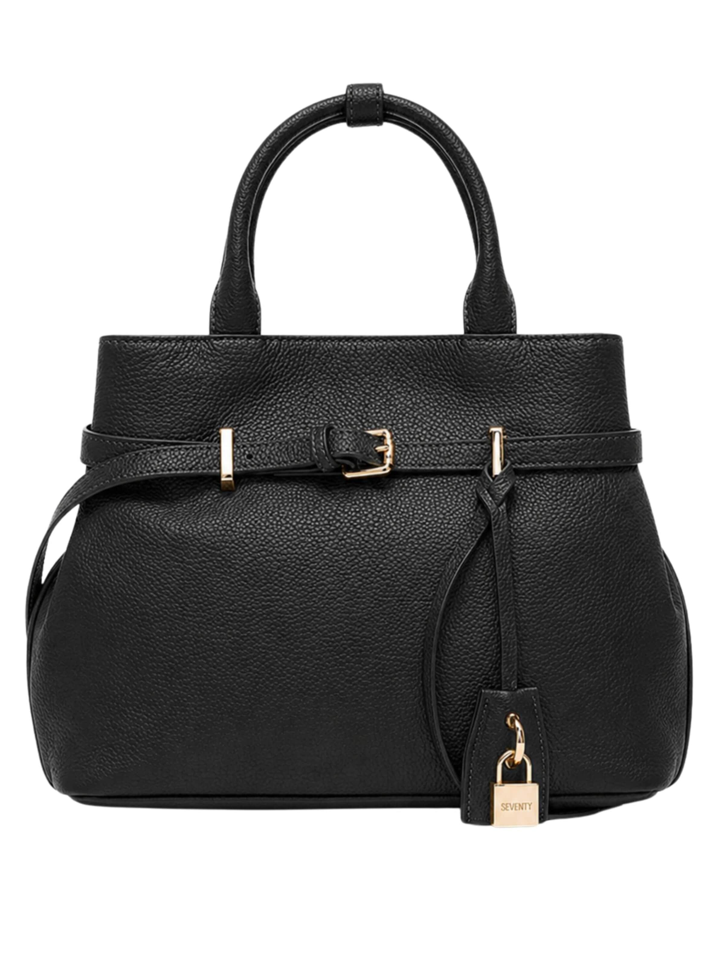 SEVENTY - Bolso de hombro en negro: frente