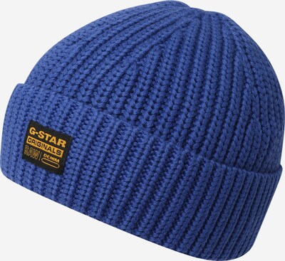 G-Star RAW Bonnet en bleu foncé / moutarde / noir, Vue avec produit