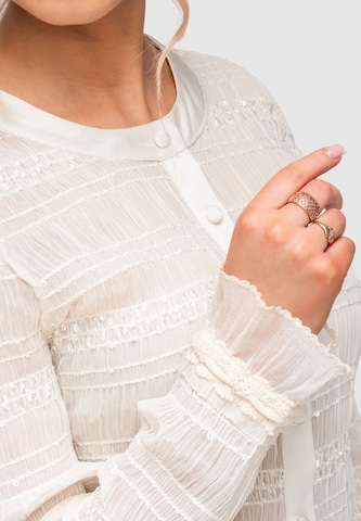 Ombre Blouse in Beige
