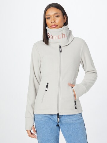 BENCH Fleece Jacket 'Inge' in Grey: front