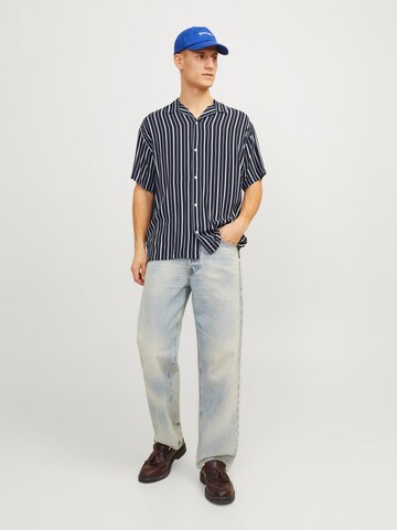JACK & JONES Comfort Fit Skjorte 'Luke Aruba' i blå
