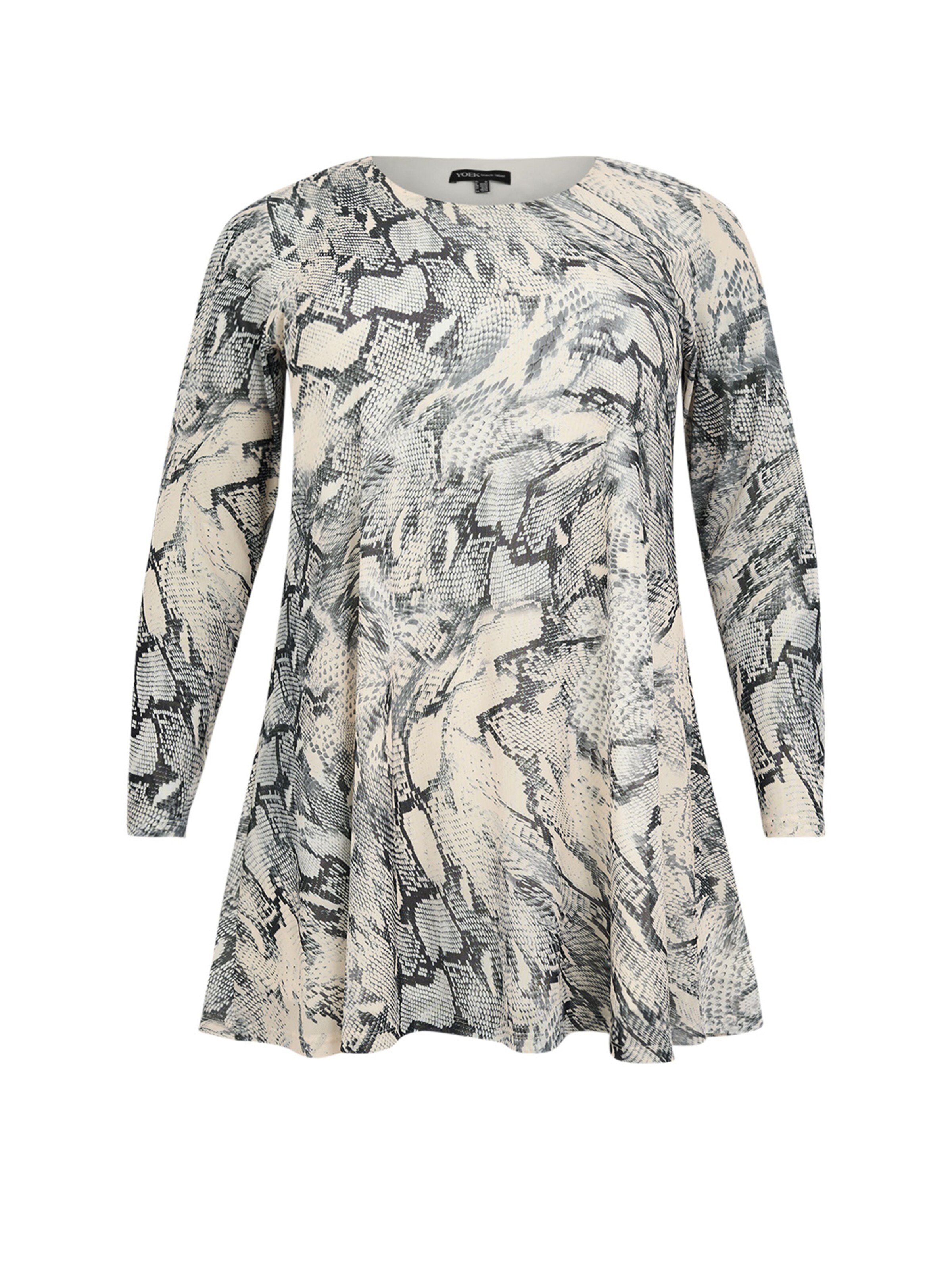 YOEK Tuniek in Beige: voorkant