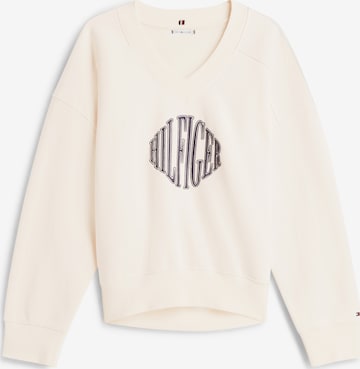 smėlio TOMMY HILFIGER Megztinis be užsegimo 'VARSITY': priekis